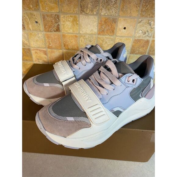 Burberry Ramsey Vintage Check‎ Low Top Sneakers Size 35.5/ 5.5 - Picture 6 of 10